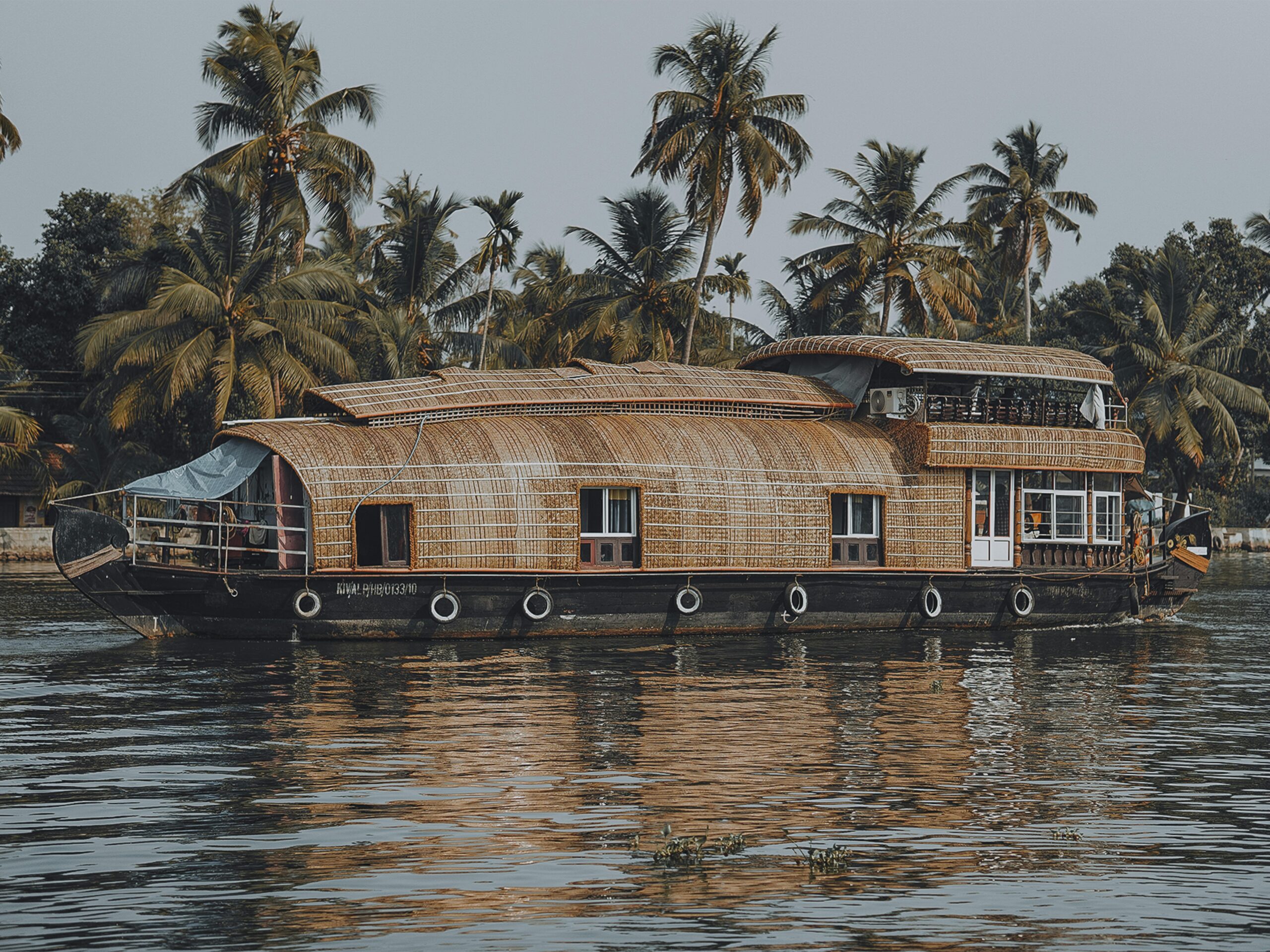 Houseboat on lake
