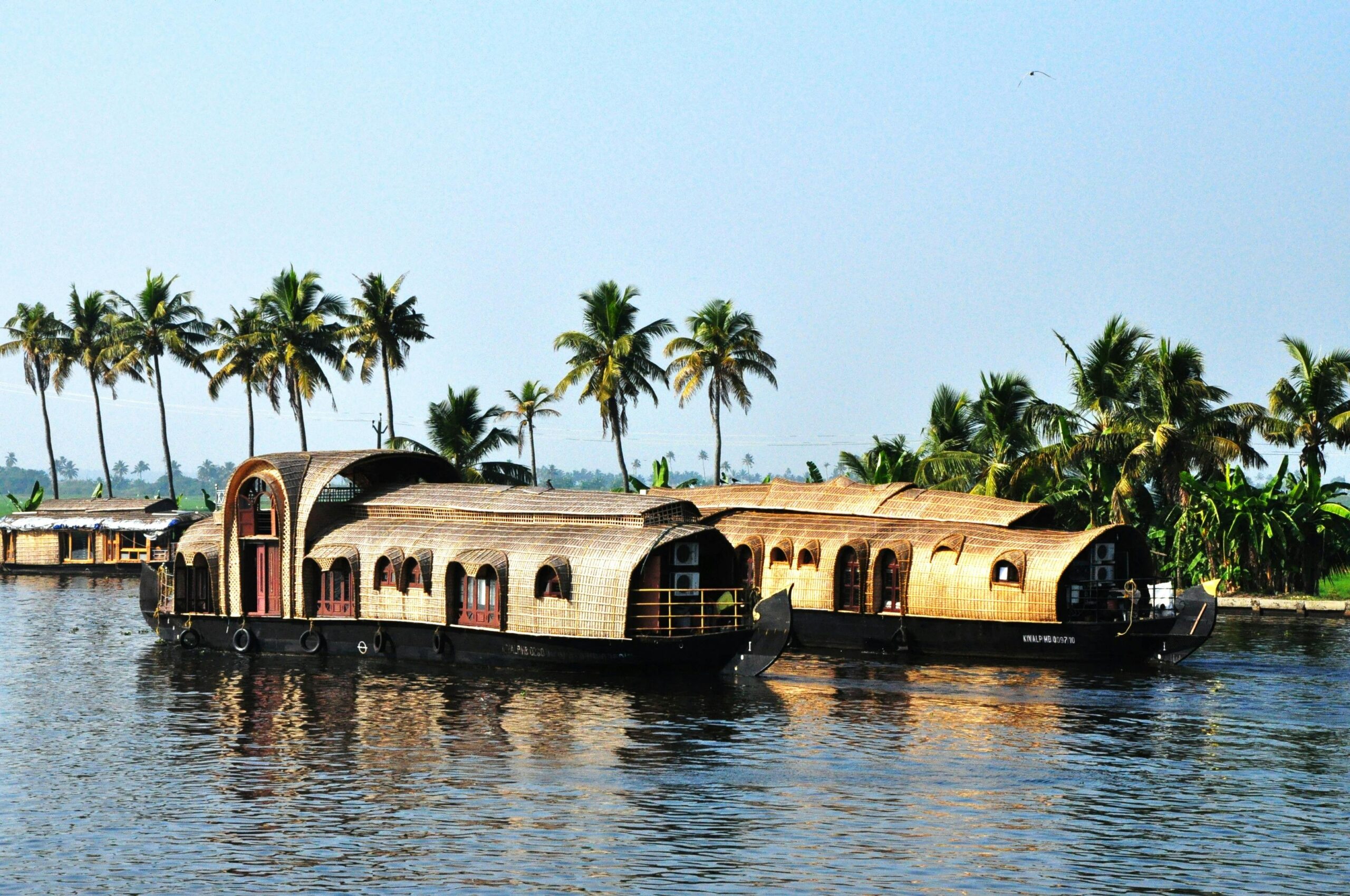 Houseboat on kerala lake